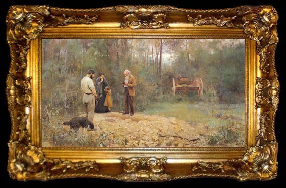 framed  Frederick Mccubbin A Bush Burial, ta009-2